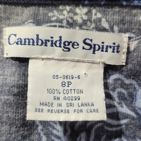 Vintage Cambridge Spirit Corduroy Jumper Dress Women's 8 Petite - Picture 4 of 4